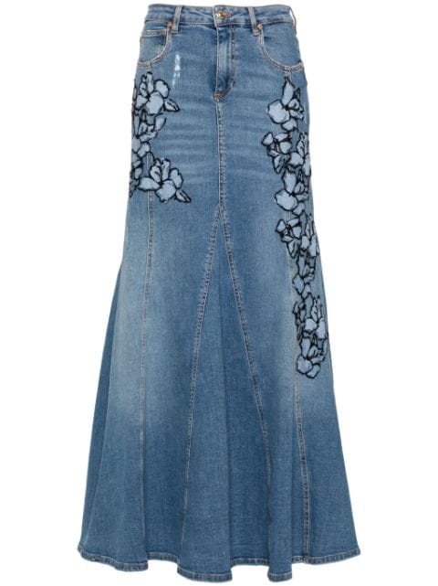 ERMANNO FIRENZE  floral-embroidered maxi skirt