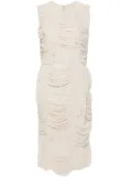 Comme Des Garçons Comme Des Garçons ruched midi dress - Neutrals