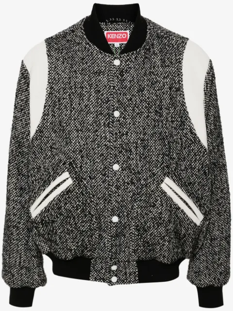 Kenzo marl-knit varsity jacket
