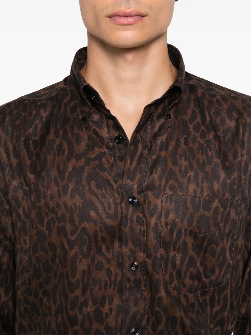 Affordable TOM FORD leopard-print shirt Men