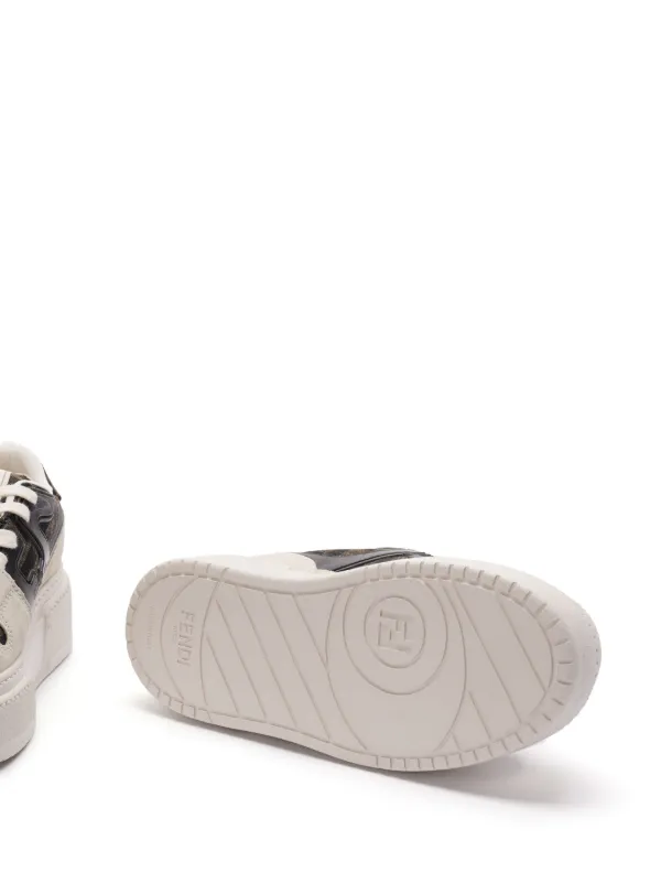 FENDI Zuca-motif Panelled Sneakers | Brown | FARFETCH