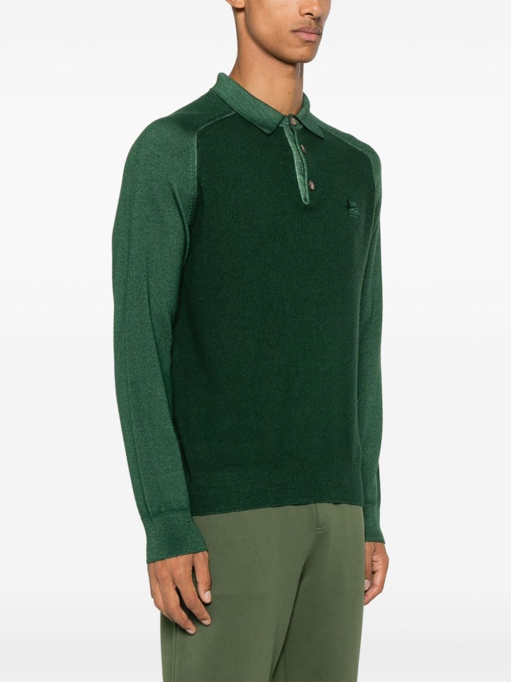 Shop Etro Pegaso-motif Cardigan In Green