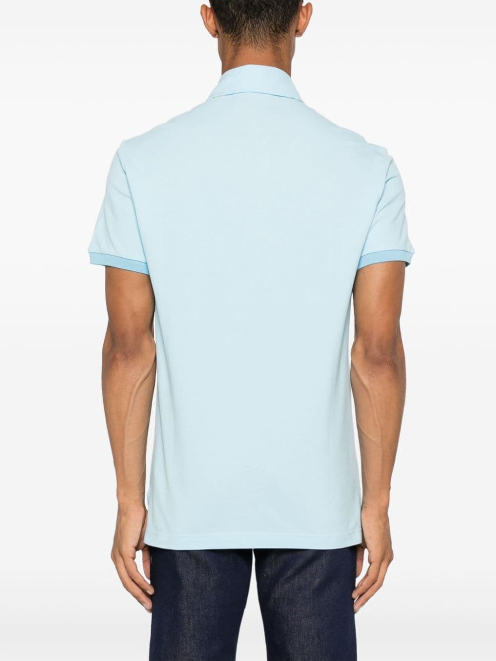 Shop Etro Pegaso-motif Polo Shirt In Blue