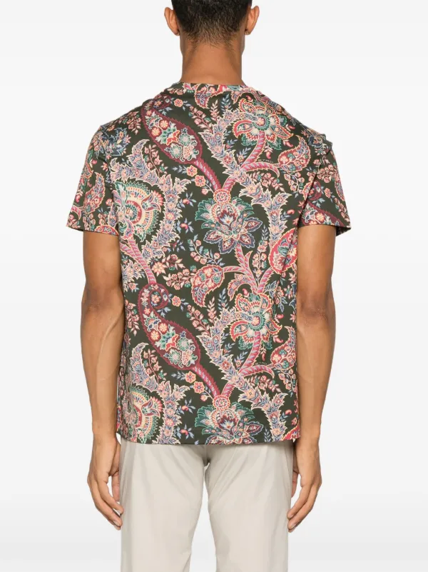 【ETRO】関税込☆ペイズリー Tシャツ グリーン ETRO ペイズリー Tシャツ | グリーン | FARFETCH JP