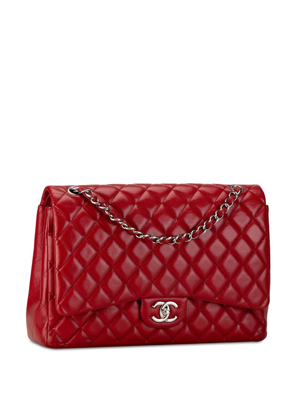 Cheap HOT SALE CHANEL 2010-2011 Maxi Classic Caviar Double Flap shoulder bag Women