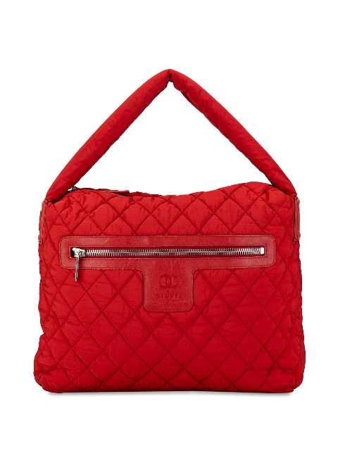 CHANEL 2009-2010 Quilted Nylon Coco Cocoon Hobo handbag Women