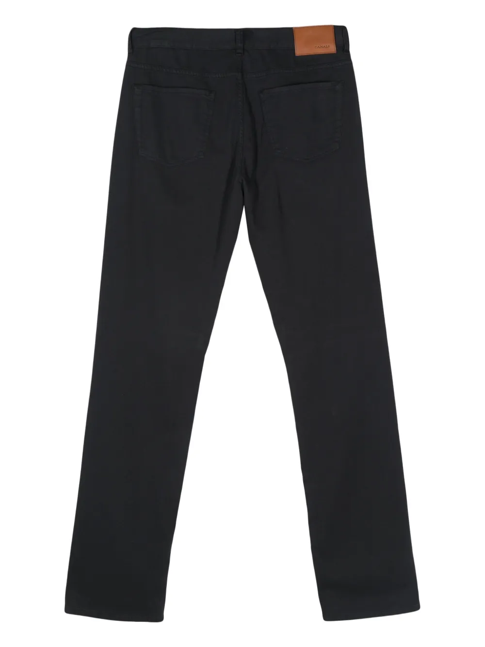 Canali Broek met logopatch Blauw
