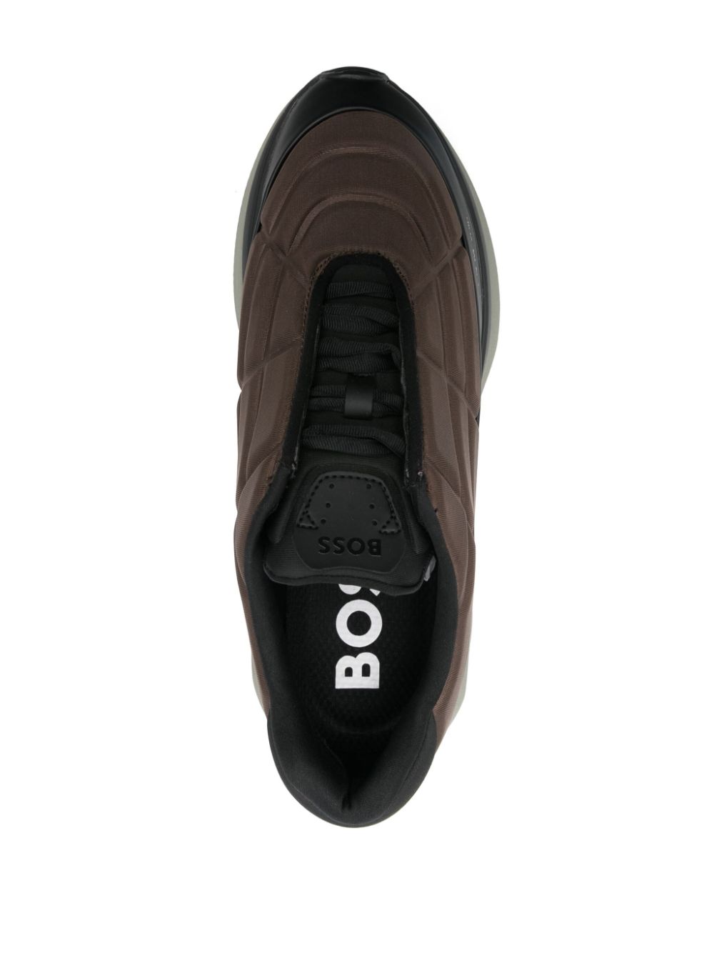 Shop Hugo Boss Void Runn Sneakers In Brown