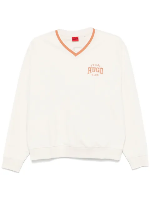 HUGO logo-embroidered sweatshirt