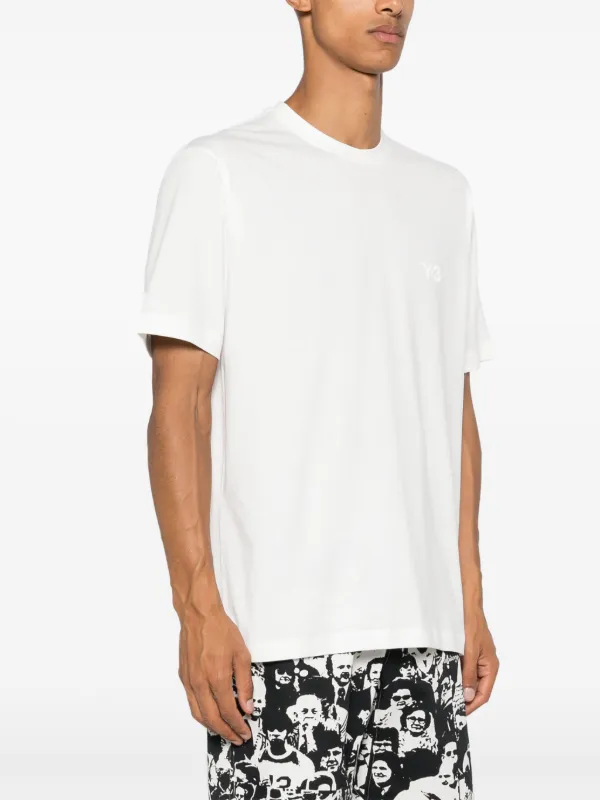 Y-3 logo-print T-shirt | White | FARFETCH