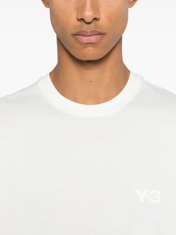 Tシャツ・カットソー Y 3 Men T Shirts LJM7815 White Y-3 logo-print T-shirt | White | FARFETCH