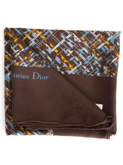 Christian Dior 1970s abstract-print scarf Women