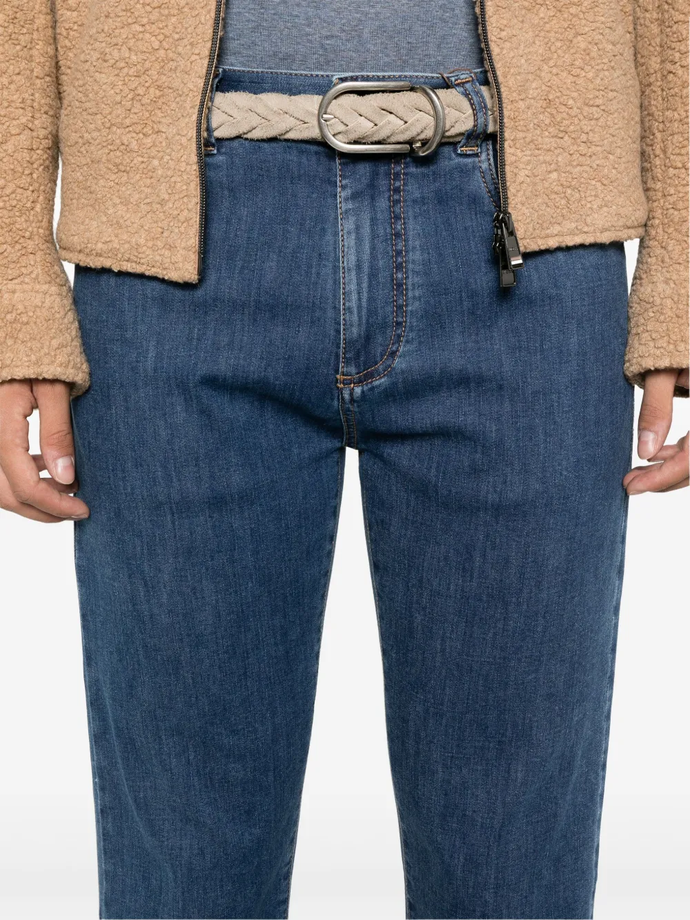 Canali Slim-fit jeans Blauw