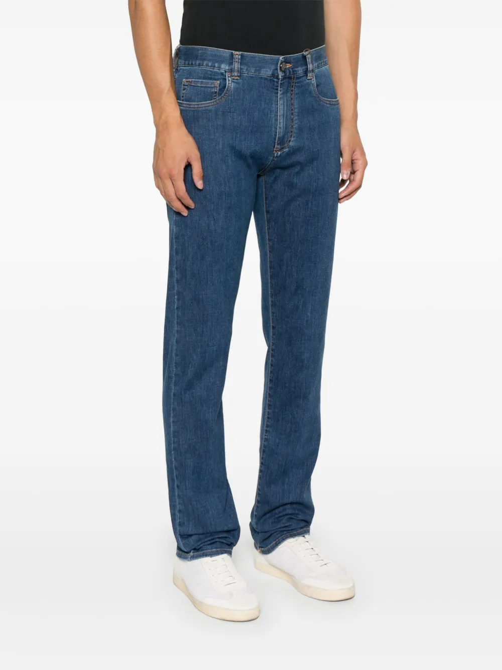 Canali Slim-fit jeans Blauw