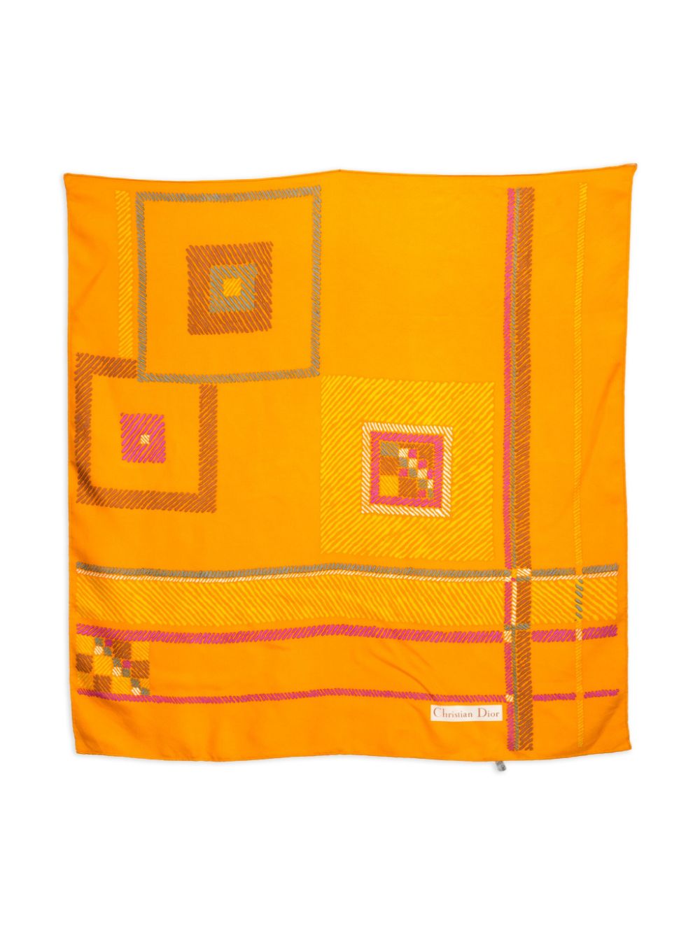 Christian Dior 1970s geometric-print scarf Women