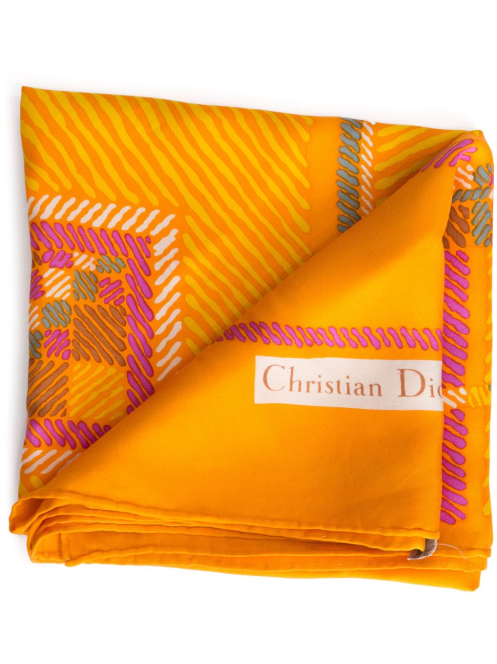 Christian Dior 1970s geometric-print scarf Women