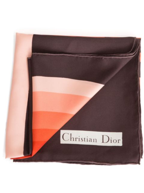 Christian Dior 1970s logo-print scarf Women