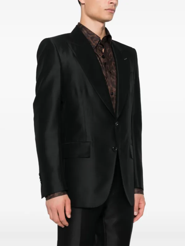 TOM FORD single-breasted Blazer | Black | FARFETCH UZ
