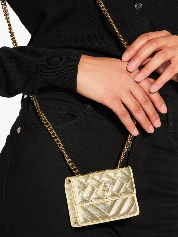 Kurt Geiger London Micro Kensington Crossbody Bag | Gold  display picture 1