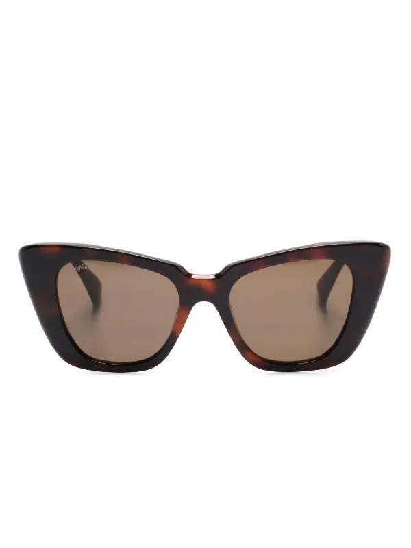 MAXMARA キャットアイサンクラス MM0100 01A ヤーナ] トリアセテート キャディ ノーカラー ジャケット, black