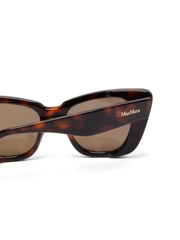 MaxMara Tortoiseshell Cat-Eye Sunglasses - Dark Brown Max Mara Cat Eye Sunglasses 54mm - Havana/Brown | Editorialist main image 3