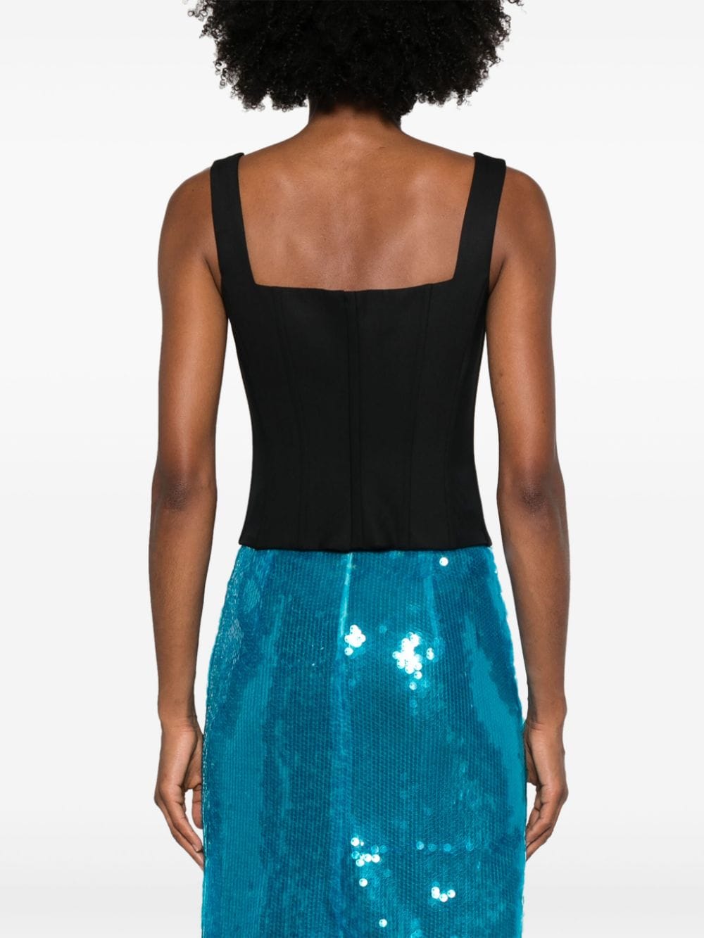 Shop Giuseppe Di Morabito Corset-style Top In Black