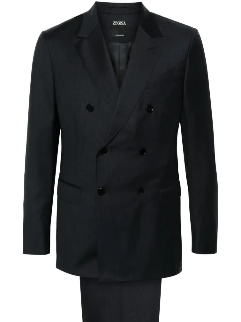 Zegna traje con motivo de cuadros windowpane