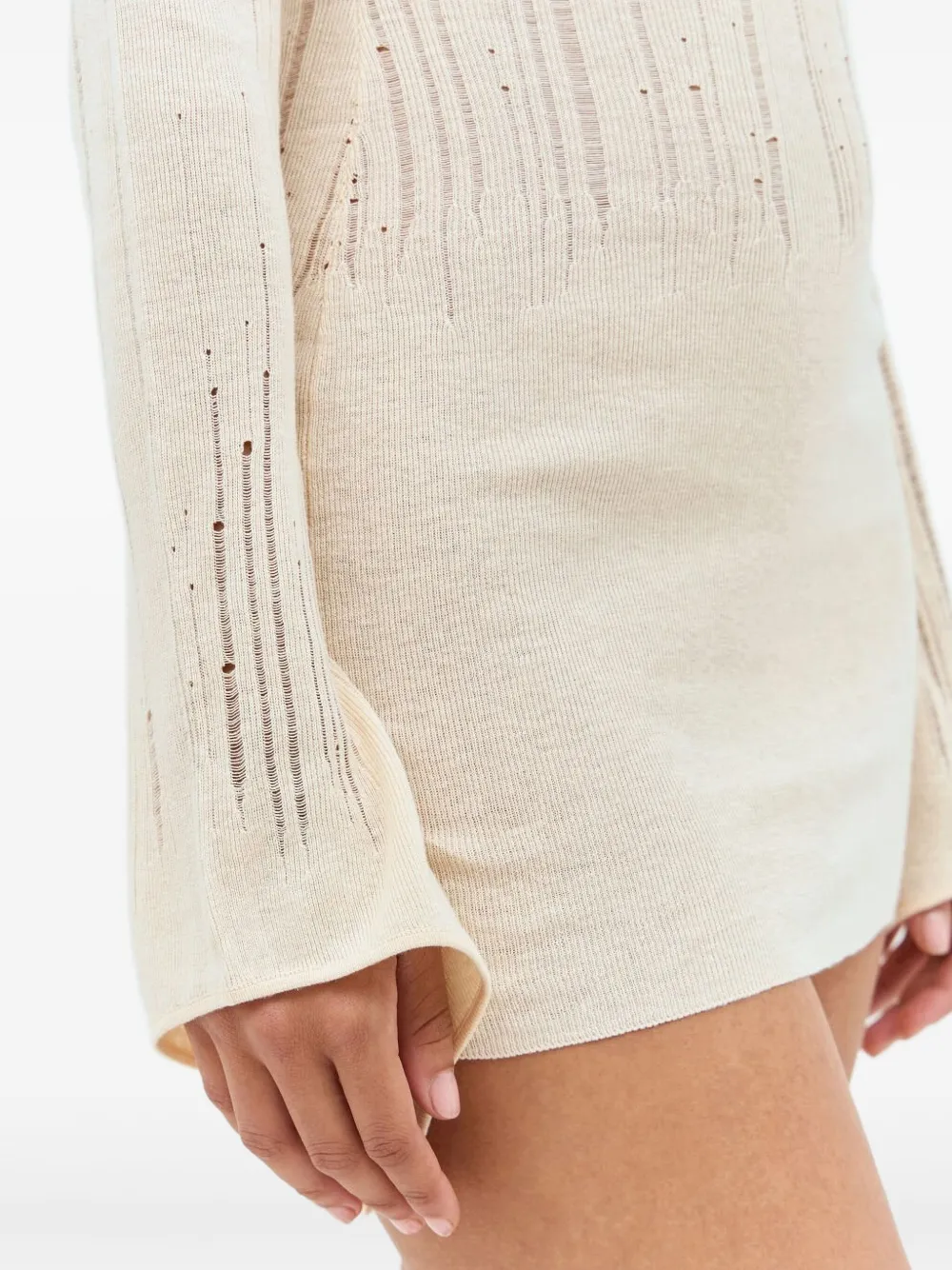 Aya Muse Deva Mini Dress In Neutral