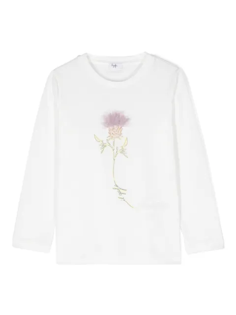 Il Gufo T-Shirt mit Blumen-Print