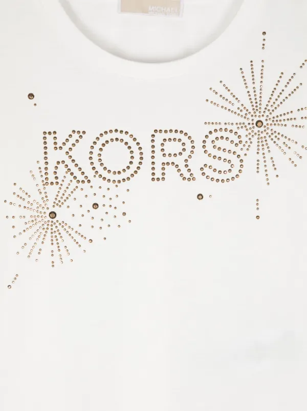 Michael Kors Kids logo-embellished T-shirt | White | FARFETCH