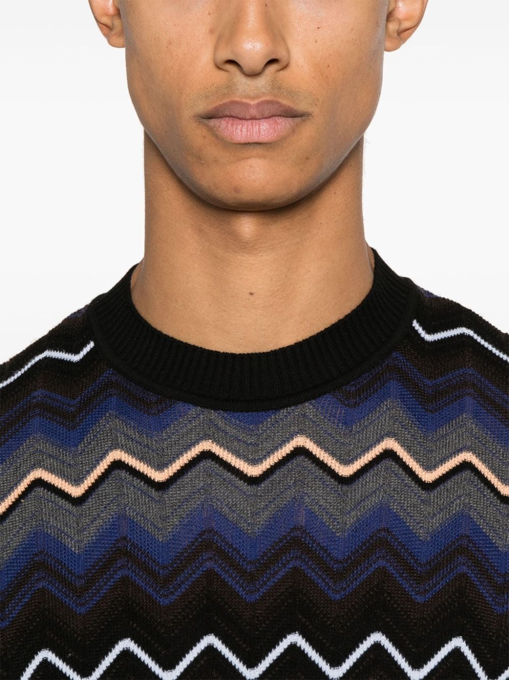 Shop Missoni Zigzag Sweater In Black