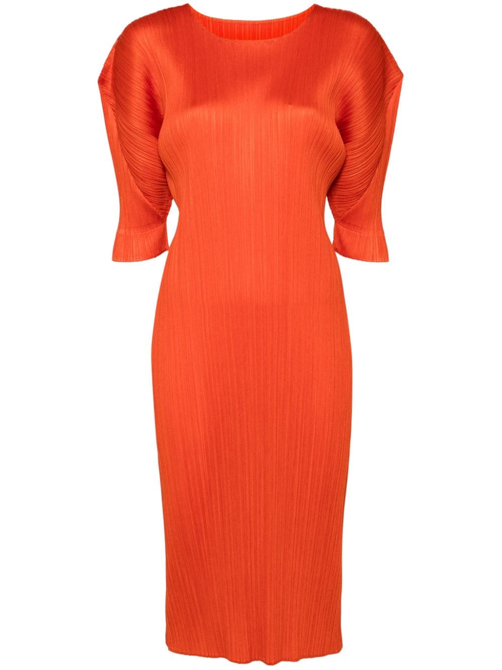 Pleats Please Issey Miyake Monthly Colors: July midi dress - Orange