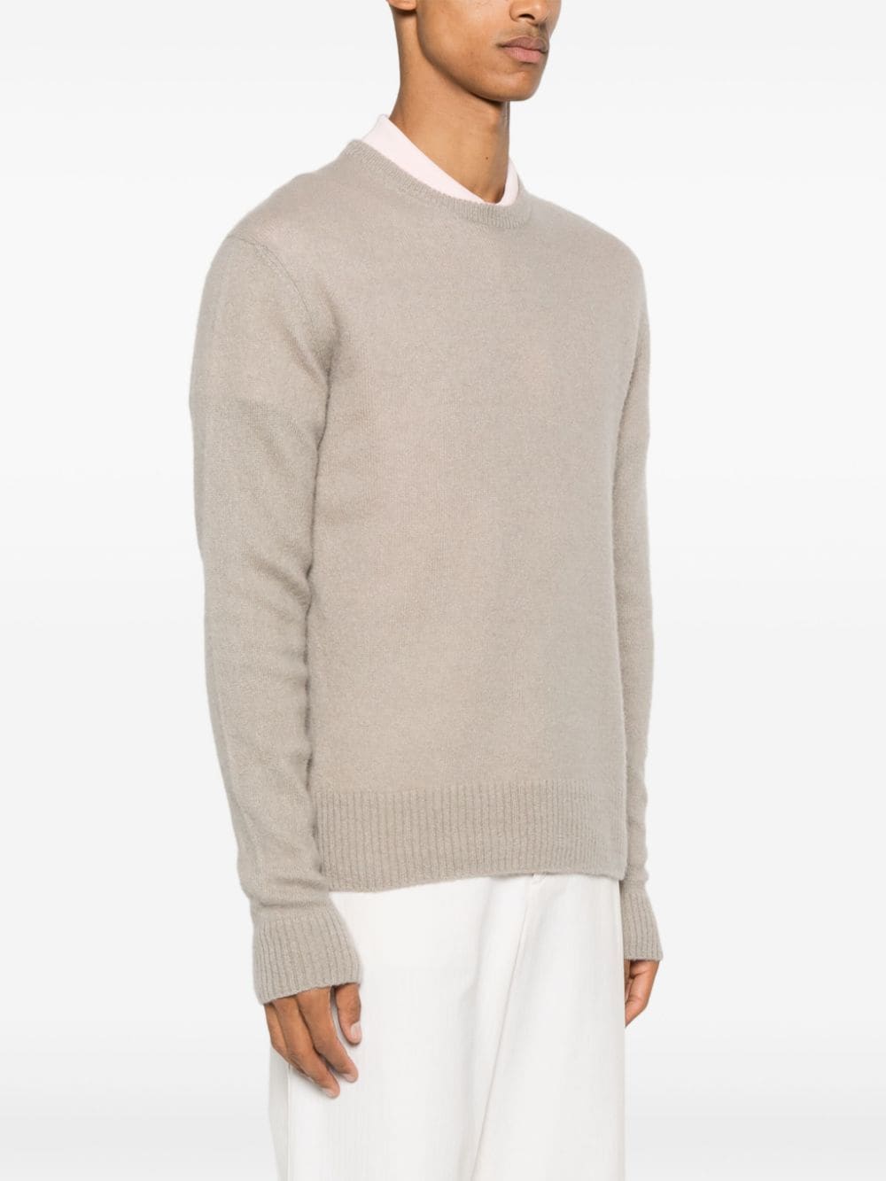 Shop Tom Ford Ribbed-trim Sweater In Grey