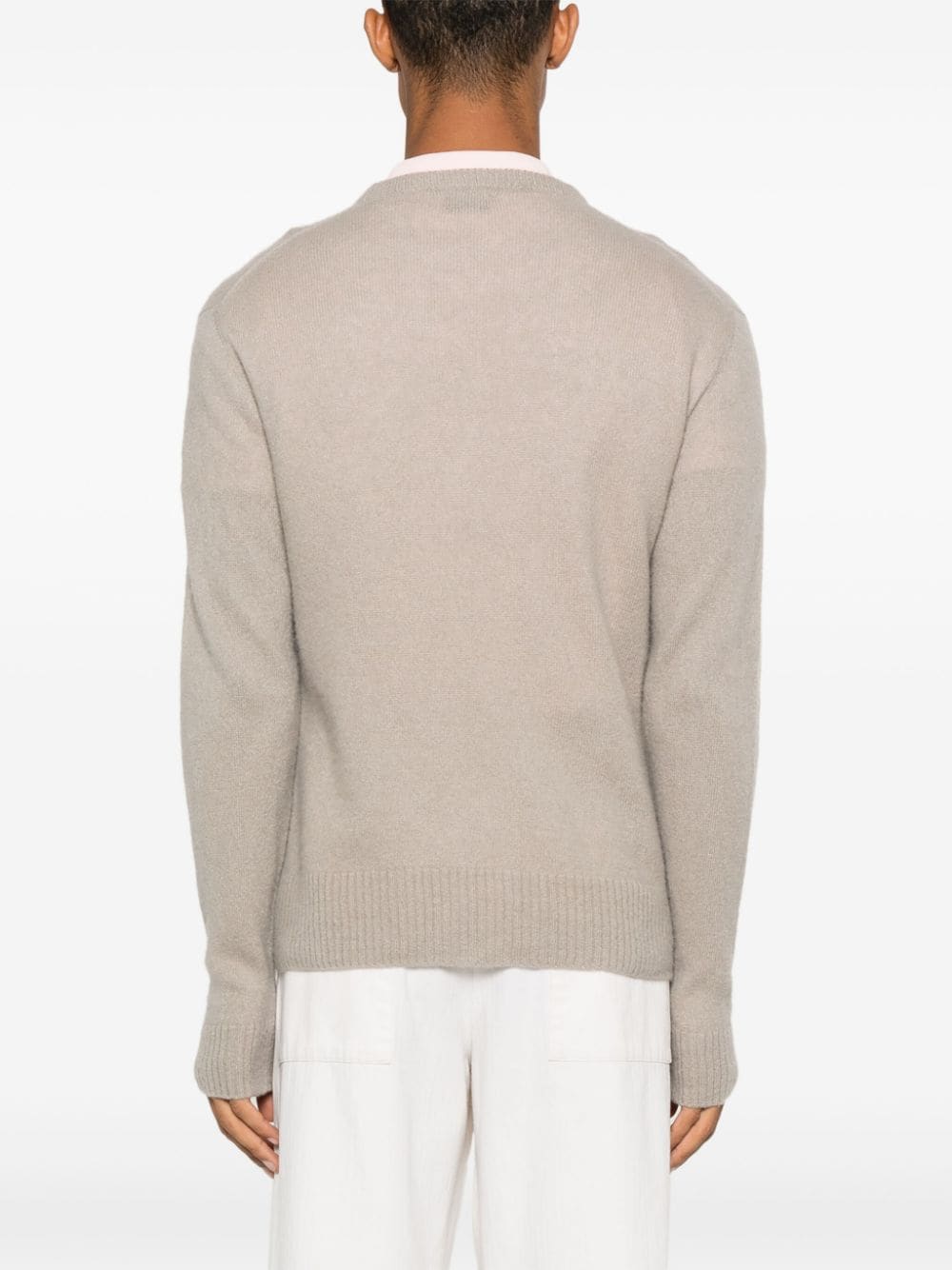 Shop Tom Ford Ribbed-trim Sweater In Grey