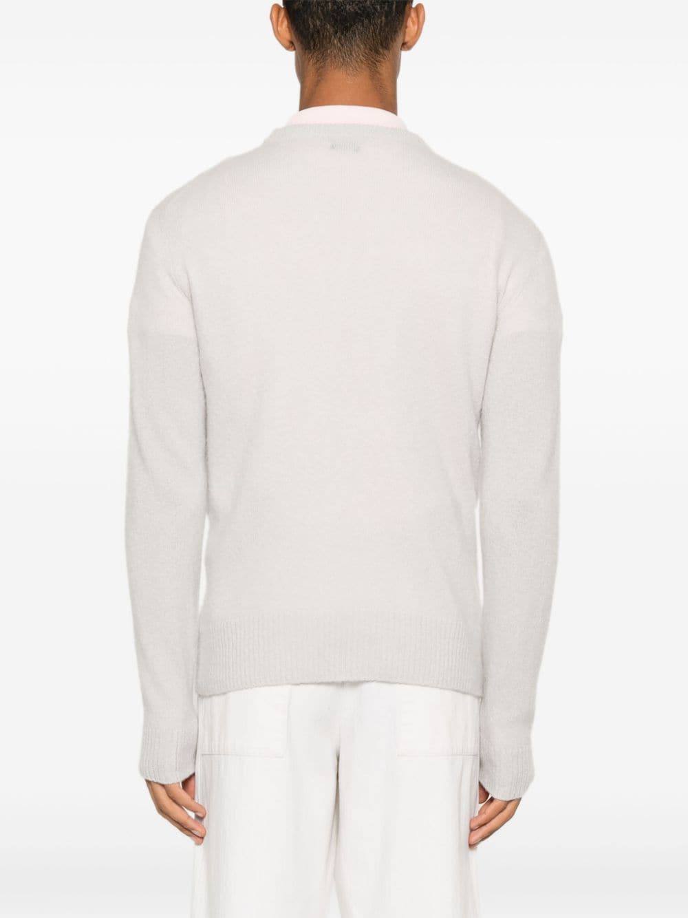 Shop Tom Ford Ribbed-trim Sweater In 灰色