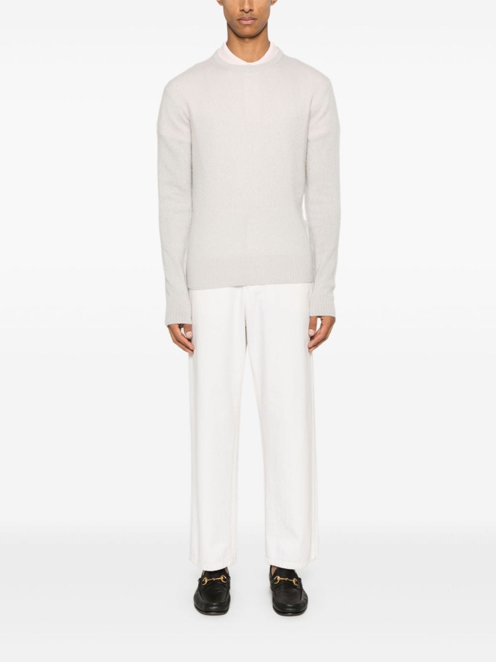 Shop Tom Ford Ribbed-trim Sweater In 灰色