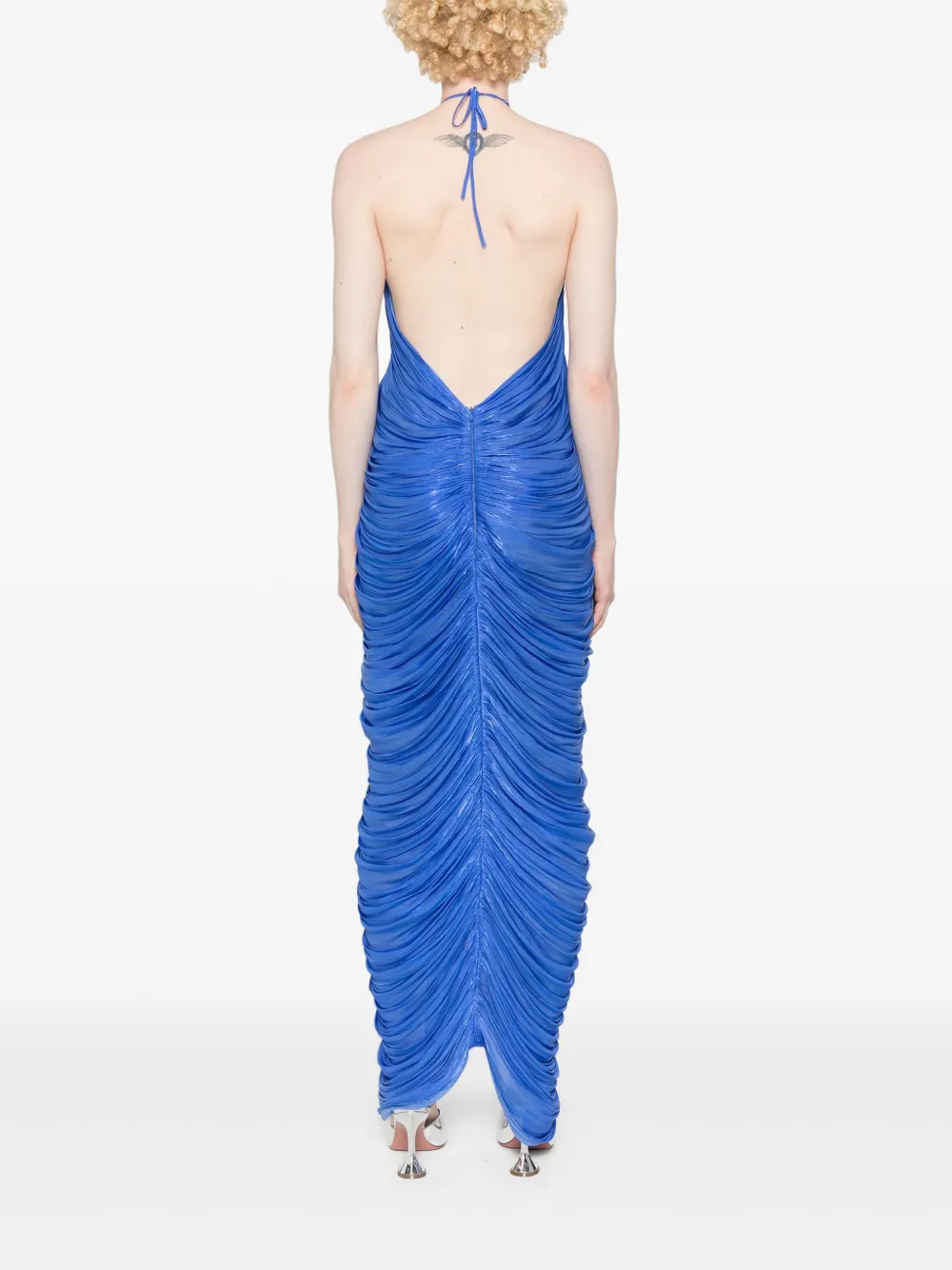 Ana Radu Tulen maxi-jurk Blauw