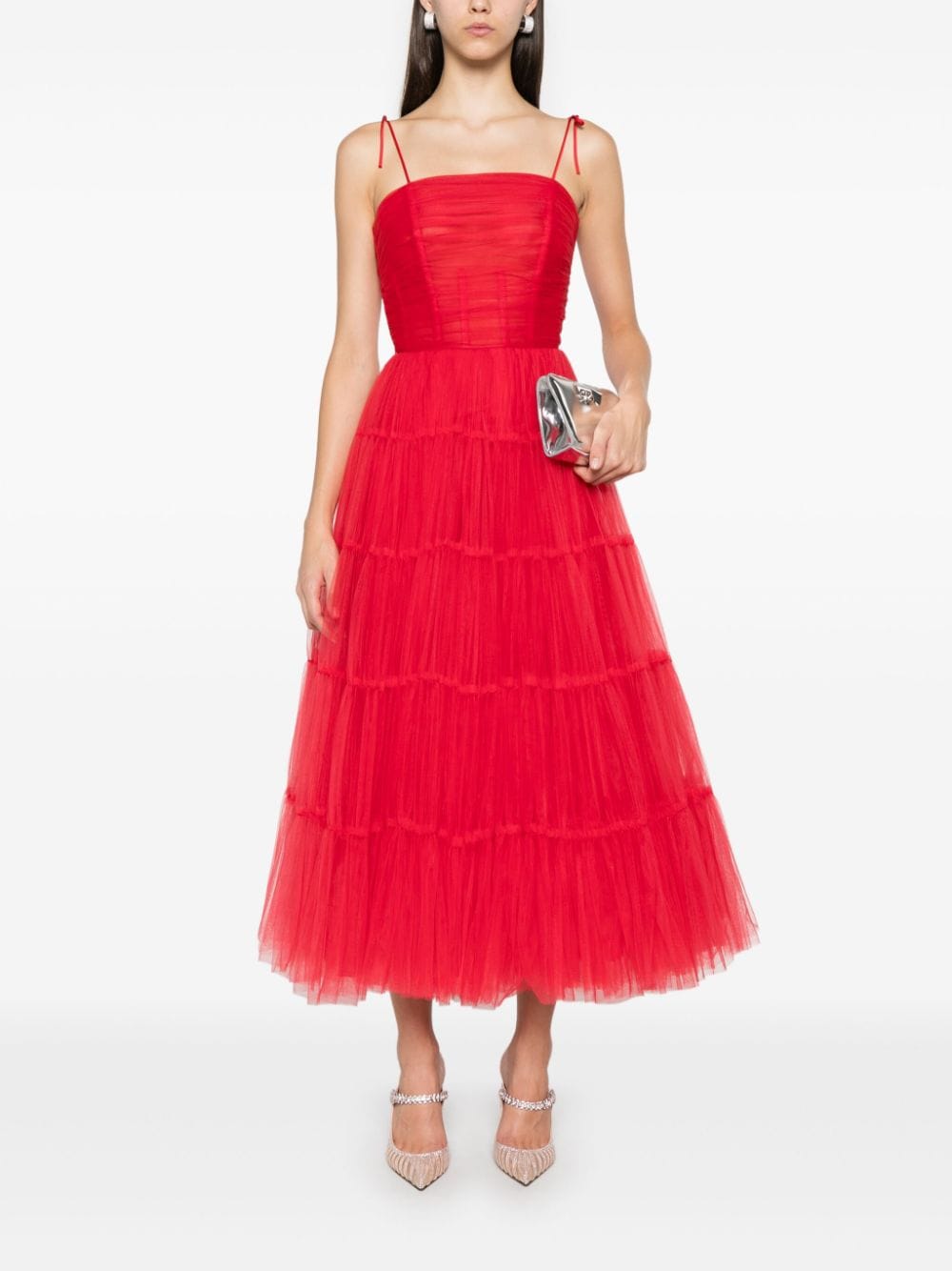 Ana Radu tiered maxi dress - Rood