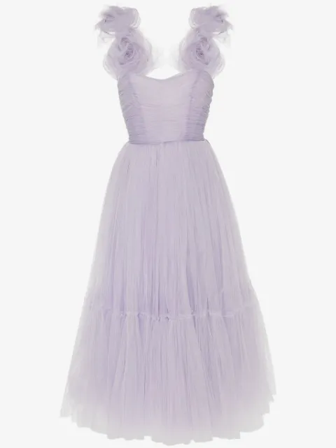 Ana Radu floral-appliqué gown