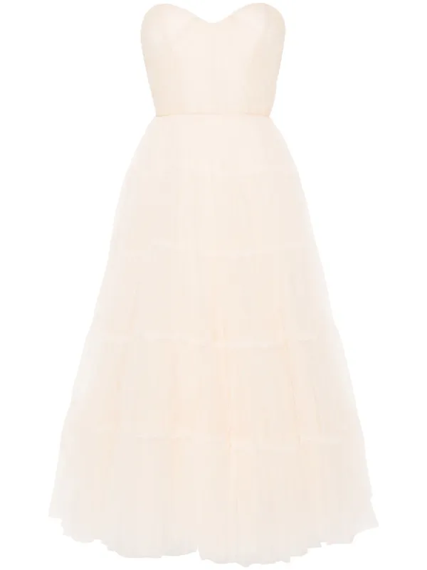 Ana Radu Tulle Midi Dress - Black
