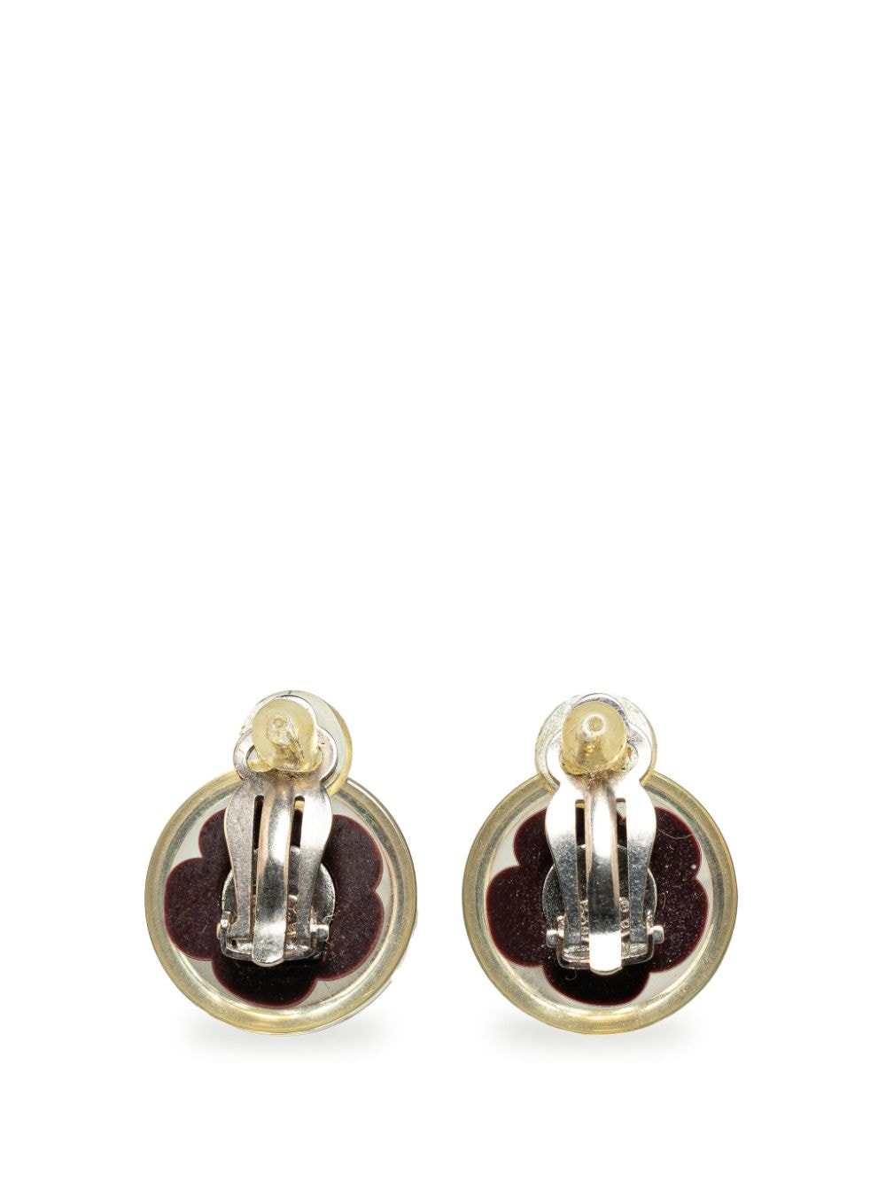 CHANEL Pre-Owned 2004 Resin CC Flower Clip-On costume earrings - Rood