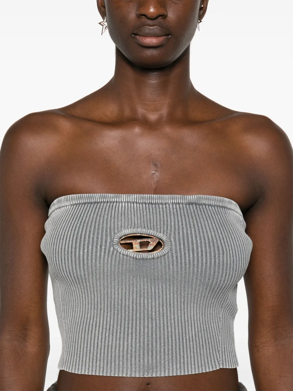 Shop Diesel M-valary Top In Grey