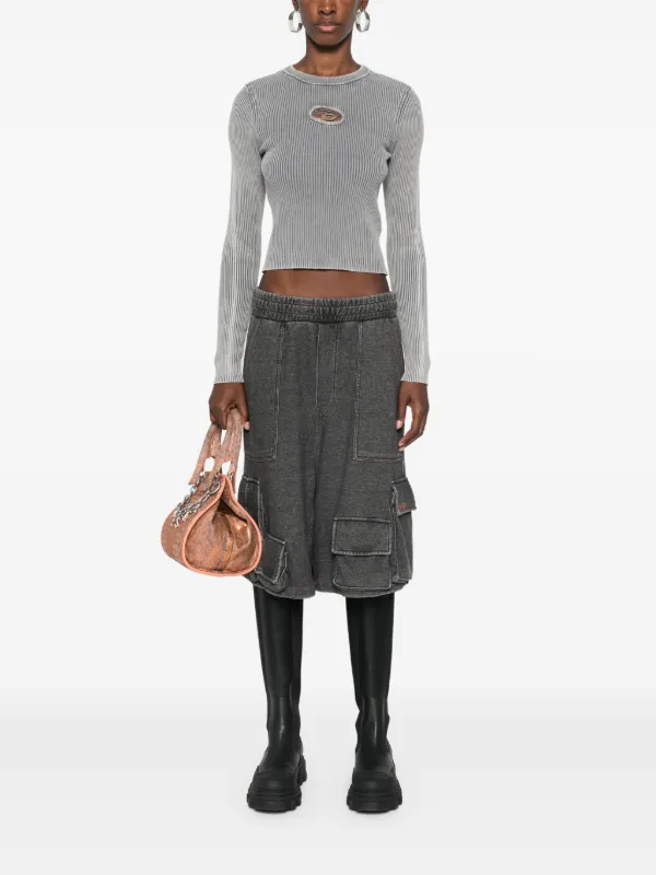 【DIESEL】m-valary-r 長袖 トップス 送関込 Diesel M-Valary Top | Grey | FARFETCH