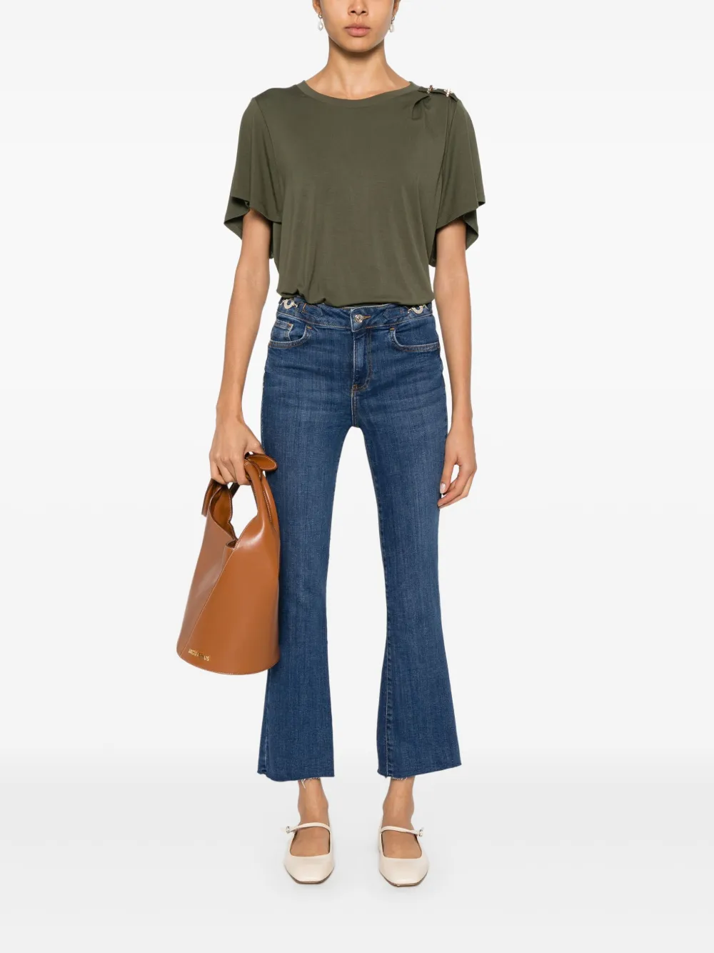 LIU JO Jeans met logoplakkaat - Blauw