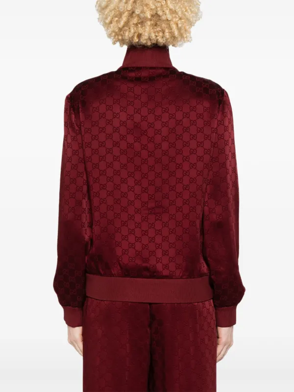 【関税&送料込】Gucci Giacca GGエンボス レザー ジャケットグッチ ロッソ アンコーラ（深い赤