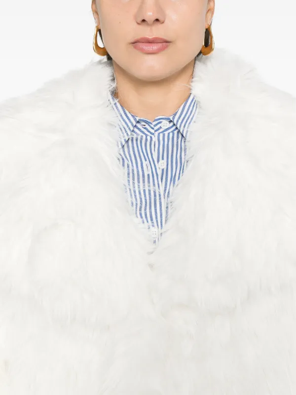 White fur collar outlet