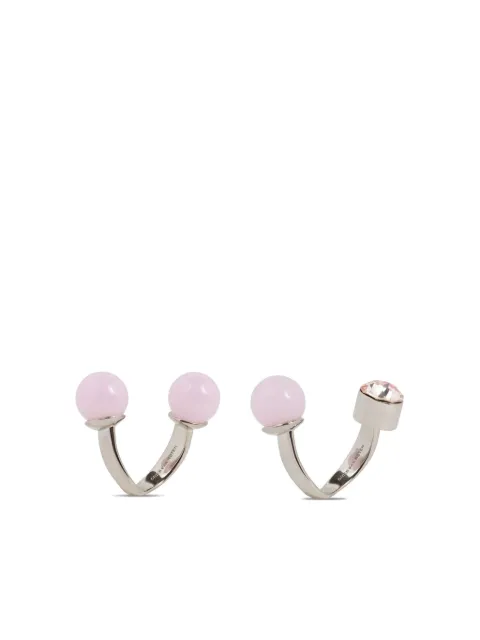 DRIES VAN NOTEN set de dos anillos con joya