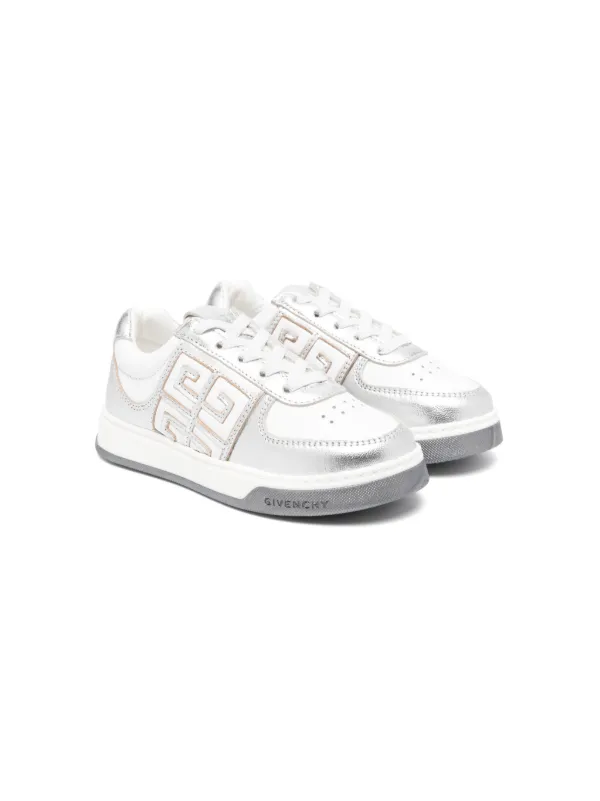 Givenchy Kids 4G Leather Sneakers Grey FARFETCH CA