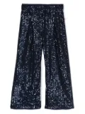 Billieblush sequin-embellished wide-leg trousers - Blue