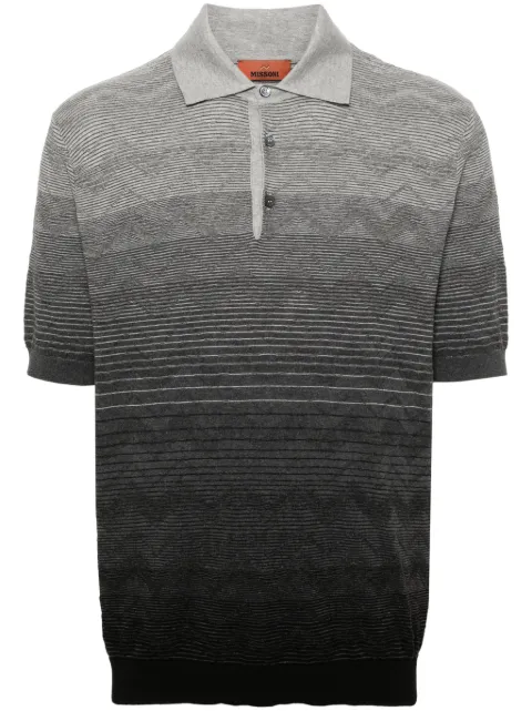 Missoni playera tipo polo con motivo en zigzag